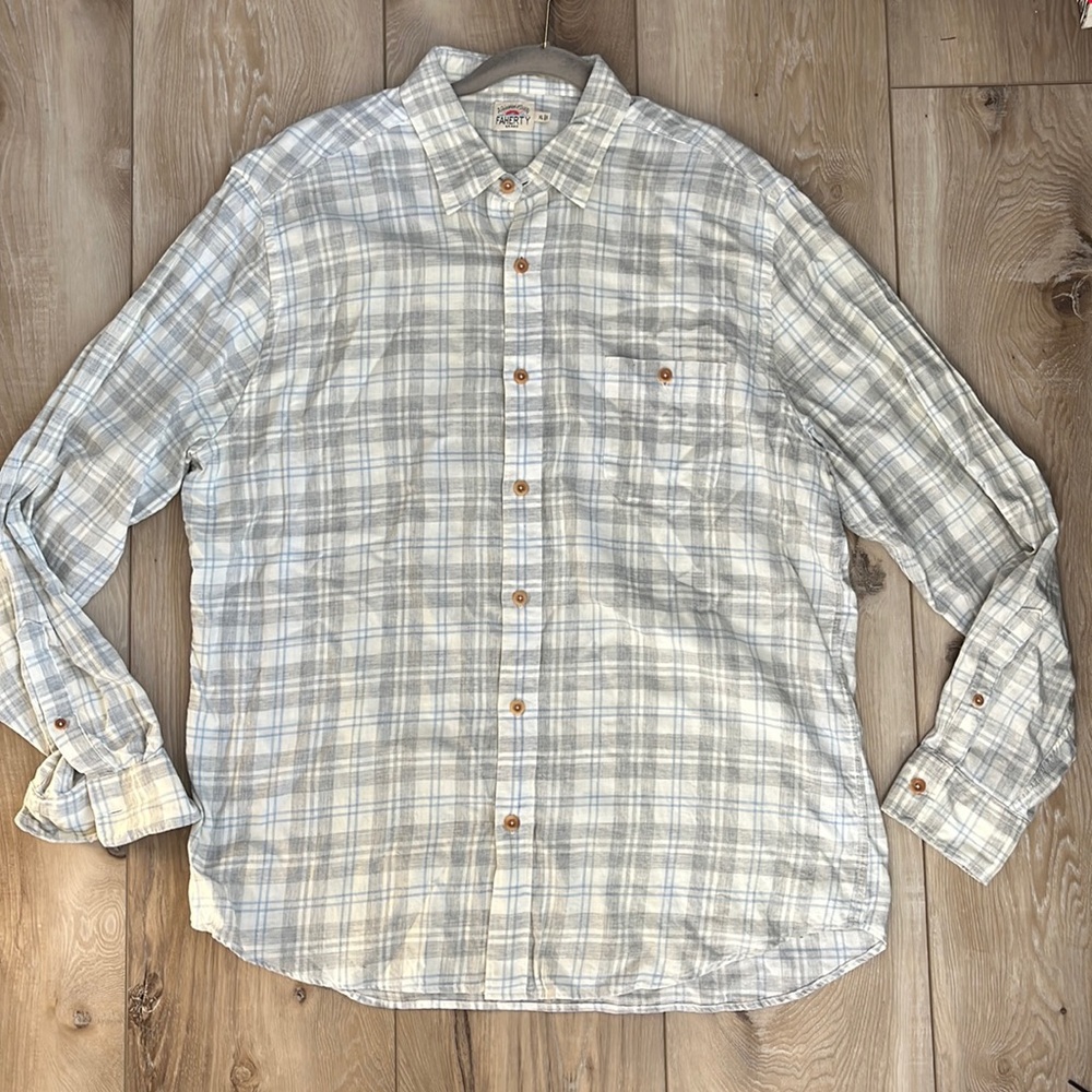 Faherty plaid button down shirt Size XL